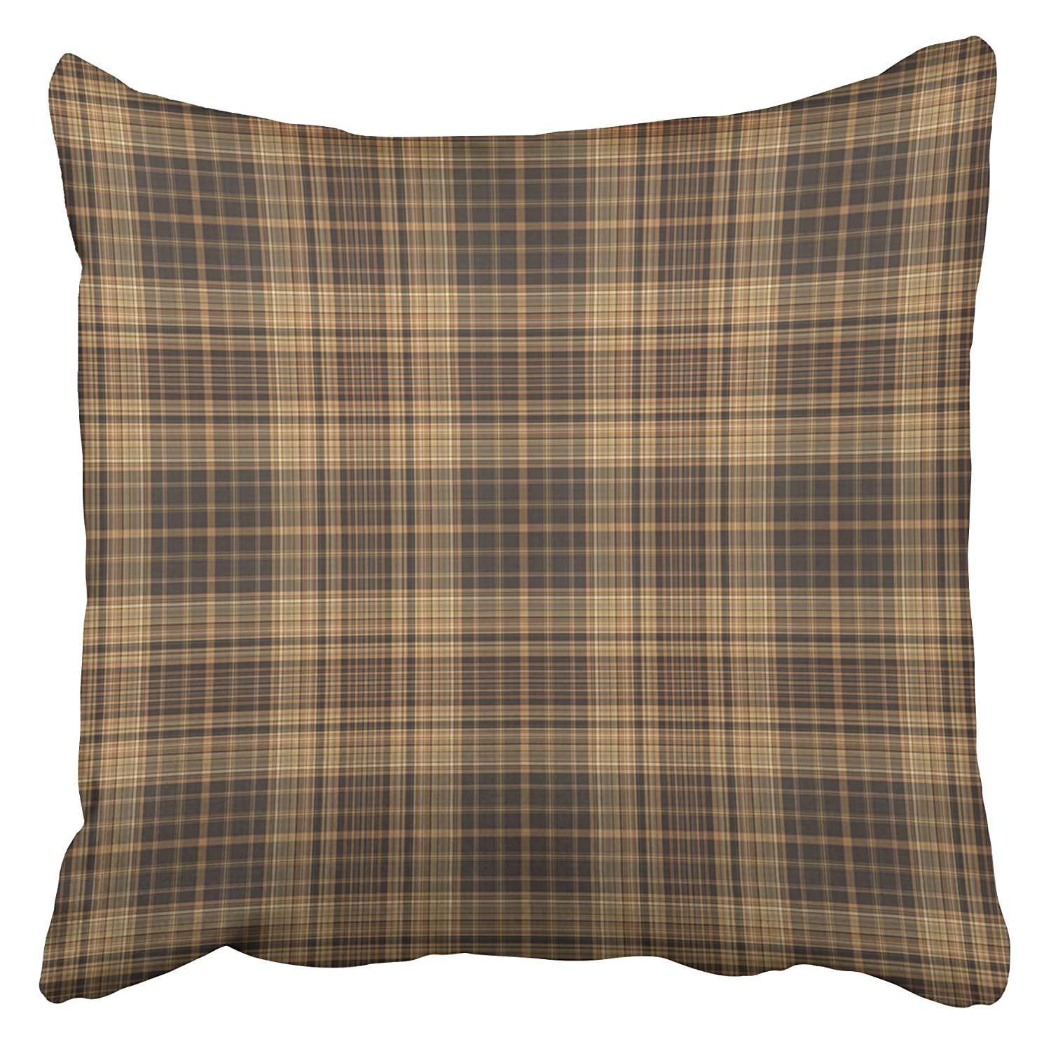 ECCOT Tan Beautiful Brown Plaid Pattern Gray Beauty Bright Cabin Check