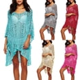 thumbnail image 3 of Monfince Women Crochet Beach Cover Up Lace Sexy Bikini Beach Dress Ladies Summer Hollow Swimwear, 3 of 6
