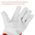 thumbnail image 3 of Guantes de jardinería para mujer, mangas antiespinas, de trabajo, de piel de cerdo, de tela roja., 3 of 6