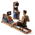 thumbnail image 1 of MERACH Water Rowing Machine with Dual Water & Magnetic Resistance, Foldable Wooden Rower for Home Workouts, 350 lbs Capacity, 1 of 11