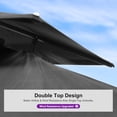 thumbnail image 5 of PURPLE LEAF 9' x 12' Cantilever Patio Umbrella Outdoor Umbrella with 280lbs Base Large Rectangular Windproof Offset Umbrella for Pool Deck Garden, Graphite Grey, 5 of 18
