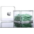 thumbnail image 4 of Caja de almacenamiento de palillos de dientes de escritorio transparente, caja de algodón para quitar maquillaje, hisopo de algodón multifuncional (solo caja de hisopos de algodón individual) Rojo Verde MX-0130570FYD, 4 of 5