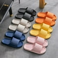 thumbnail image 3 of New Platform Thick Bathroom Home Slippers Women Cloud Slippers Soft Sole EVA Indoor Sandals Flip Flop Men Slippers (black,42-43(fit41-42)), 3 of 7