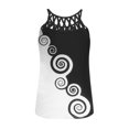 thumbnail image 5 of Mujeres señoras imprimir sin mangas o-cuello pulóver chaleco camisetas sin mangas camisas blusa Fridja qr3523, 5 of 5