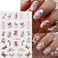 thumbnail image 4 of pegatinas autoadhesivas con diseño de flores y mariposas para decoración de uñas, diseño de mariposas y acuarela., 4 of 5