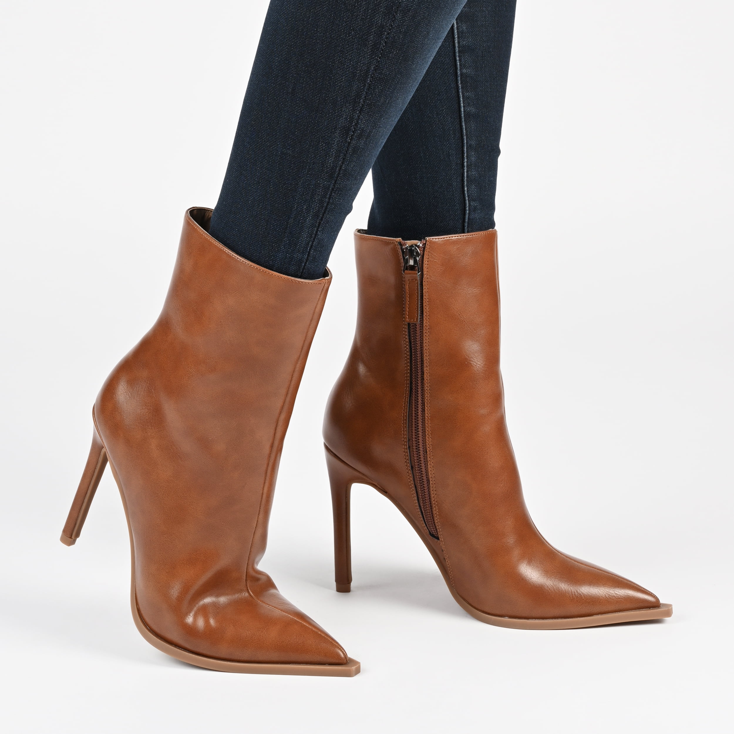 Journee Collection Womens Limma Pointed Toe Stiletto High Ankle Booties