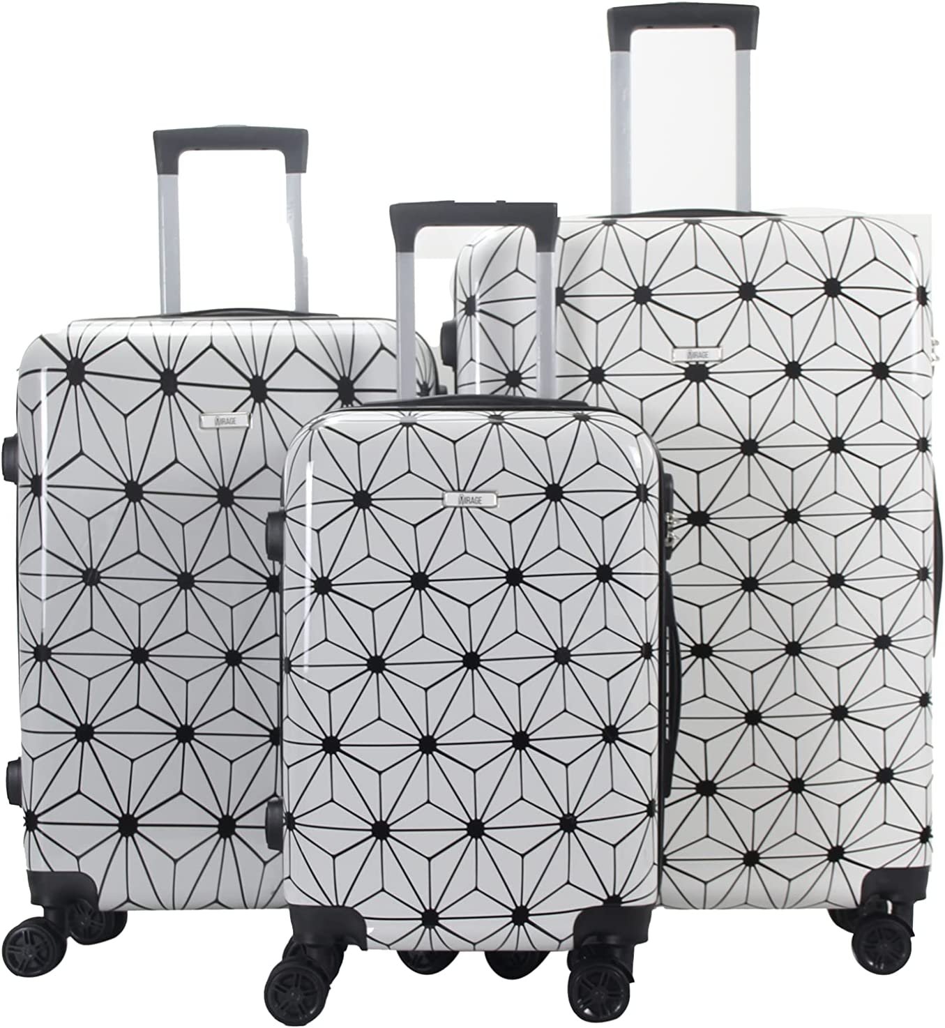 ARLENE ABS Hard shell Lightweight 360 Dual Spinning Wheels Combo Lock