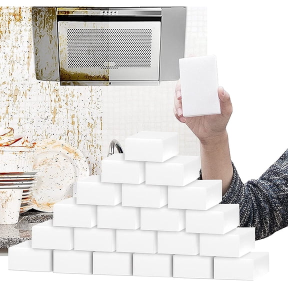 50 Pack Magic Sponges Eraser, Multi-Functional Household Cleaning Melamine Sponge Foam for Kitchen, Bathroom, Sink, Bathtub, Shoes, Wall