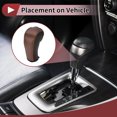 thumbnail image 3 of Ofertas Únicas 1 Pc Cubierta de Pomo de Cambio de Marcha para Chevrolet Cruze 2011-2015 Protector de Mango de Cambio Marrón Fibra de Carbono Negro, Marrón Cuero Sintético, 3 of 6