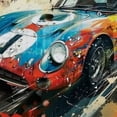 thumbnail image 5 of Awypu Waterproof Shower Curtain for Bathroom Decor Colorful Racing Car Watercolor White, 5 of 7