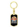 thumbnail image 4 of Mother of Dogs Orange Puppy  Stainless Steel or 18k Gold Premium Swivel Dog Tag Keychain, 4 of 16