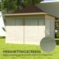 thumbnail image 4 of Outsunny 12 x 12 ft. Pop Up Canopy Tent with Mesh Netting, Height Adjustable, UPF50+ Instant Sun Shelter, Brown, 4 of 9