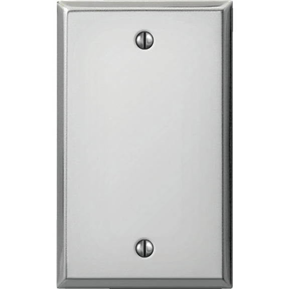 Amerelle 1-Gang Standard Stamped Steel Blank Wall Plate, Polished Chrome C983BCH