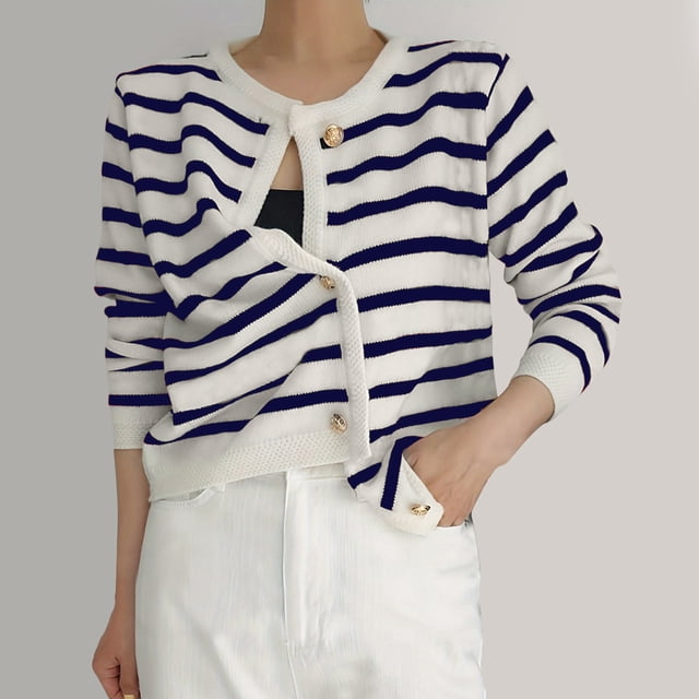 Styesk Sweaters for Women Open Front Cardigan Sweaters Comfy Warm Cable Knit Striped Sweater Casual Versatile Outfits Button Chunky Cardigan Sweaters