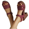 thumbnail image 7 of Womans Sandals Women's Fashionable Casual Versatile Round Head Hollow Spring And Summer Thick Heel Sandals Pink, 7 of 7