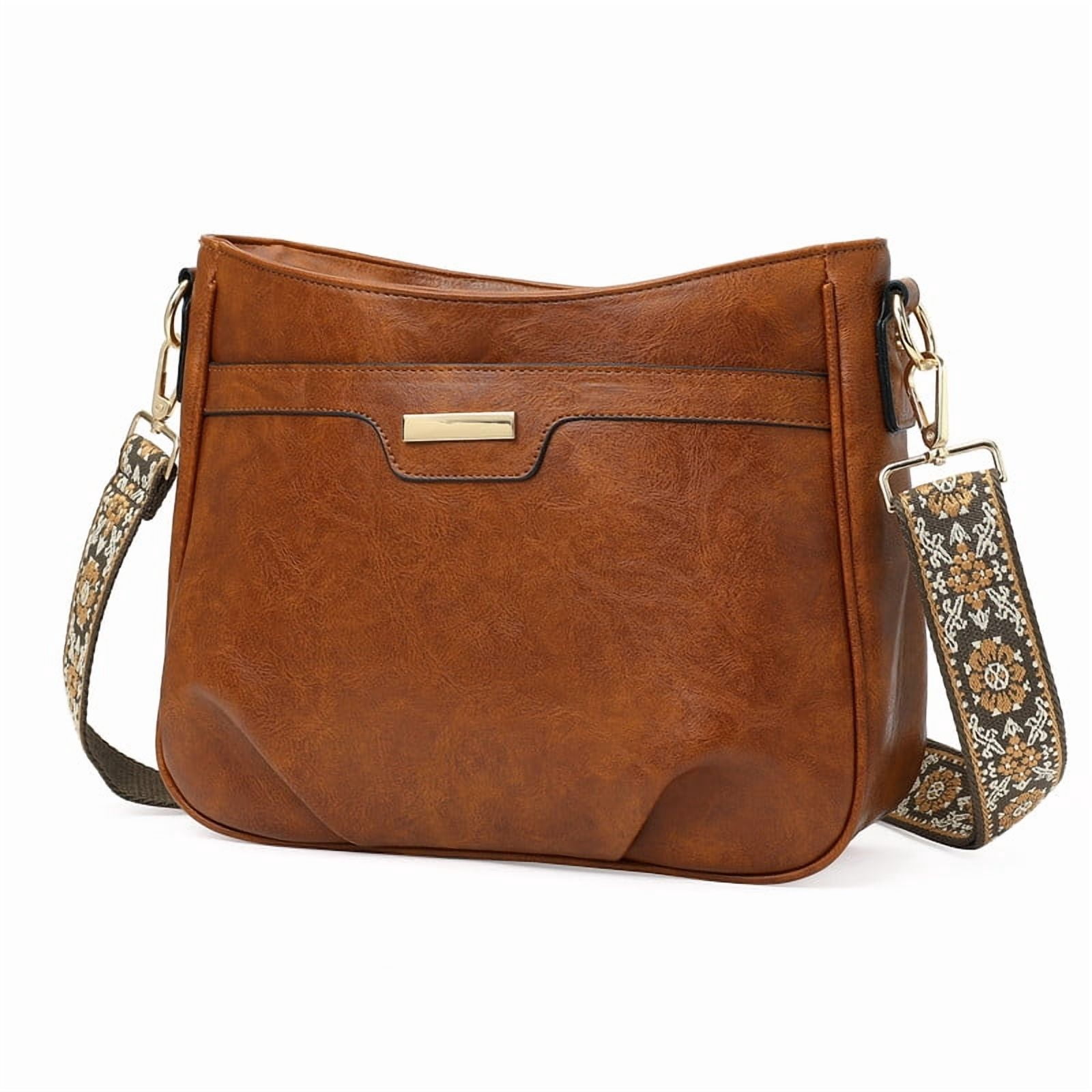 GAEKEAO Crossbody Bags for Women Vegan Leather Shoulder Handbags Pockets Satchel With Wide Adjustable Strap
