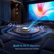 TOPVISION 1080P Mini Projector with Bluetooth, Outdoor Movie Projector with Keystone Correction, Up to 240 Screen, Compatible with HDMI, TV Stick, Phone, PS5, USB for Home Theater & Gaming