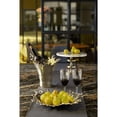 thumbnail image 2 of 14 x 14 x 6" Agate Cake Stand with Metal Base 1Ea/Ctn, 2 of 3