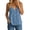 Light Blue, variant on Linen Tank Tops for Women Summer Solid Spaghetti Strap Button down V Neck Camisole Lightweight Tank Top Size L