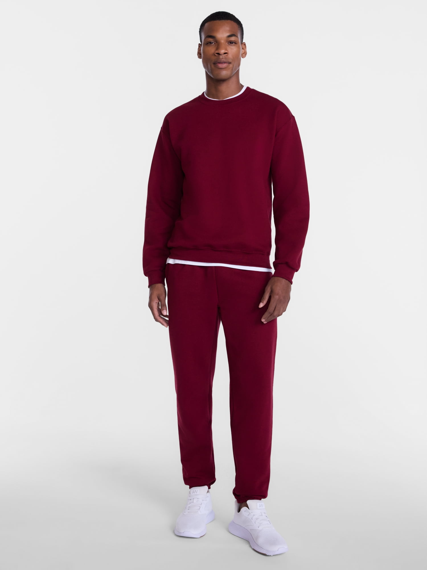Athletic Works Men's Fleece Crewneck Sweatshirt, Sizes XS-4XLT
