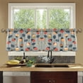 thumbnail image 4 of Yayeee Kitchen Curtains Tier Set of 2 Light Filtering 57"x36" Over Sink Window Panels, Gray Acorns Pattern, 4 of 7