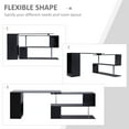 thumbnail image 4 of HOMCOM 55" L-Shaped Desk 360° Rotating Corner Computer Desk for Home Office, 4 of 10