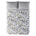 thumbnail image 4 of Vianney Light Estonia Throw Blanket - Lightweight Cozy Throw for Couch or Bed - Soft Fleece Material with Printed Grayscale Flowers and Mustard Accents - Perfect Year-Round Comfort and Stylish Decor, 4 of 5