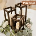 thumbnail image 4 of 12 pcs Wood Wedding Lantern Centerpiece, 5.5x5.5x10.6 inches Each Rustic Wedding Vases Stand Candle Holder for Wedding Party Decoration, 4 of 9