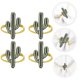 thumbnail image 4 of GOOHOCHY Servilleteros con diseño en forma de Cactus, hebillas para servilletas para fiestas (amarillo), 4 Uds., 4 of 8