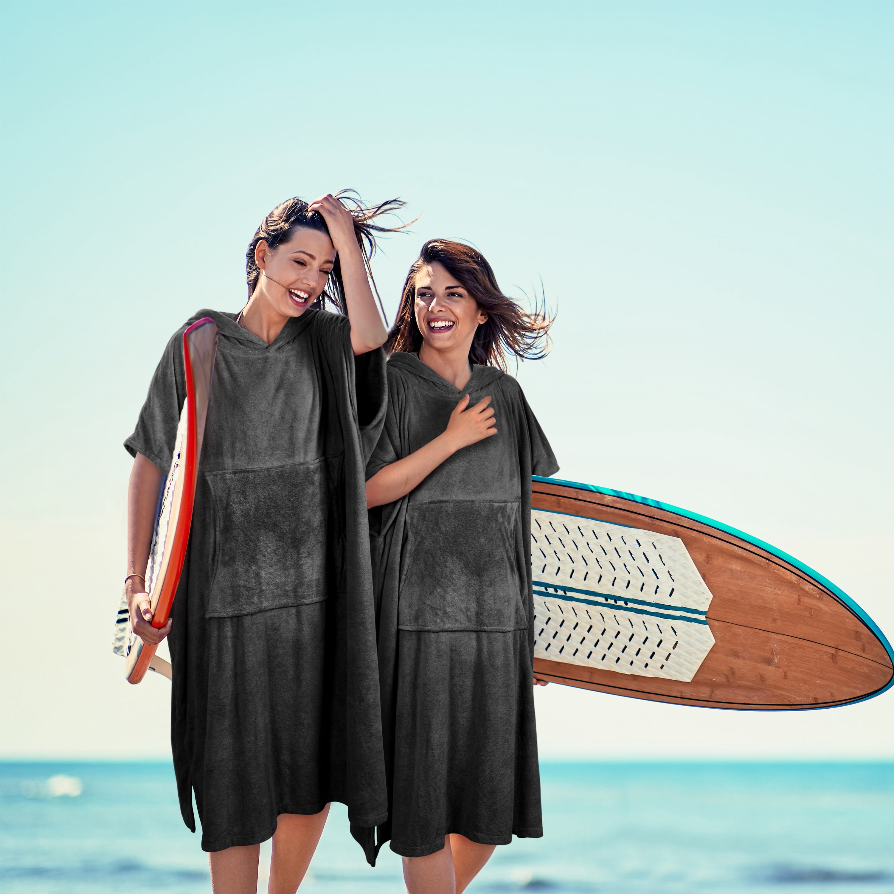 Catalonia Unisex Surf Poncho Changing Towel Robe for Adult Surfer Swimmer Outdoor Beach