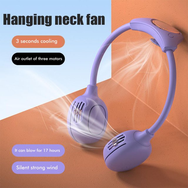 Cuello De 3 Velocidades Mini Ventilador De Banda Para El Cuello Recargable Por Usb Ventilador Colgante De Manos Libres Ajustable De 360 Grados Para Caminar Viajes seitruly HA047685-02