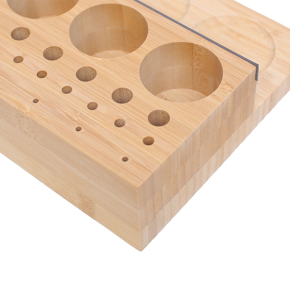 Kylebooker Fly Tying Fishing Kit Tool Organizer - Wooden Fly Fishing Desk for 12 Fly Fishing Tools - Store Fly Tying Materials, Scissors, Bobbin, Thread