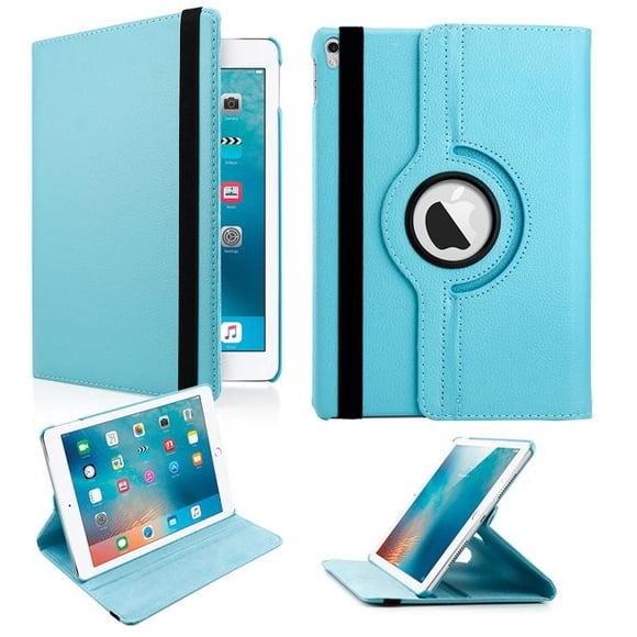 KeeGuard Light Blue 360° Degree Smart Rotating for Apple iPad Pro 12.9 1st 2nd Gen 2015 & 2017 Case Cover