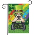 thumbnail image 2 of Kiss Me I'm Irish St. Patrick's Day Garden Flag Dogs Pot of Gold 12.5" x 18", 2 of 4