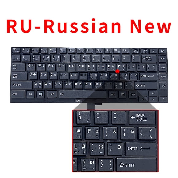 Clavier d'Ordinateur Portable US English RU pour Toshiba Portege R700 R705 R730 R731 R735 R630 R631 RX3mt s266e R830 R835 R930 R935 RU Neuf