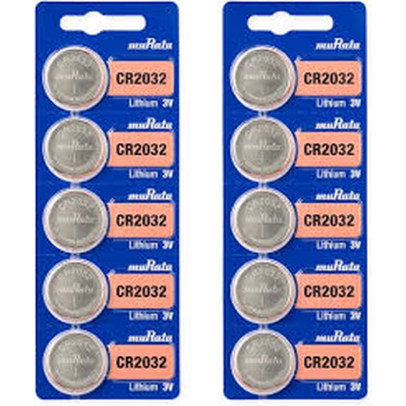 Sony Murata CR2032 3V Lithium Coin Battery - 10 Pack   FREE SHIPPING