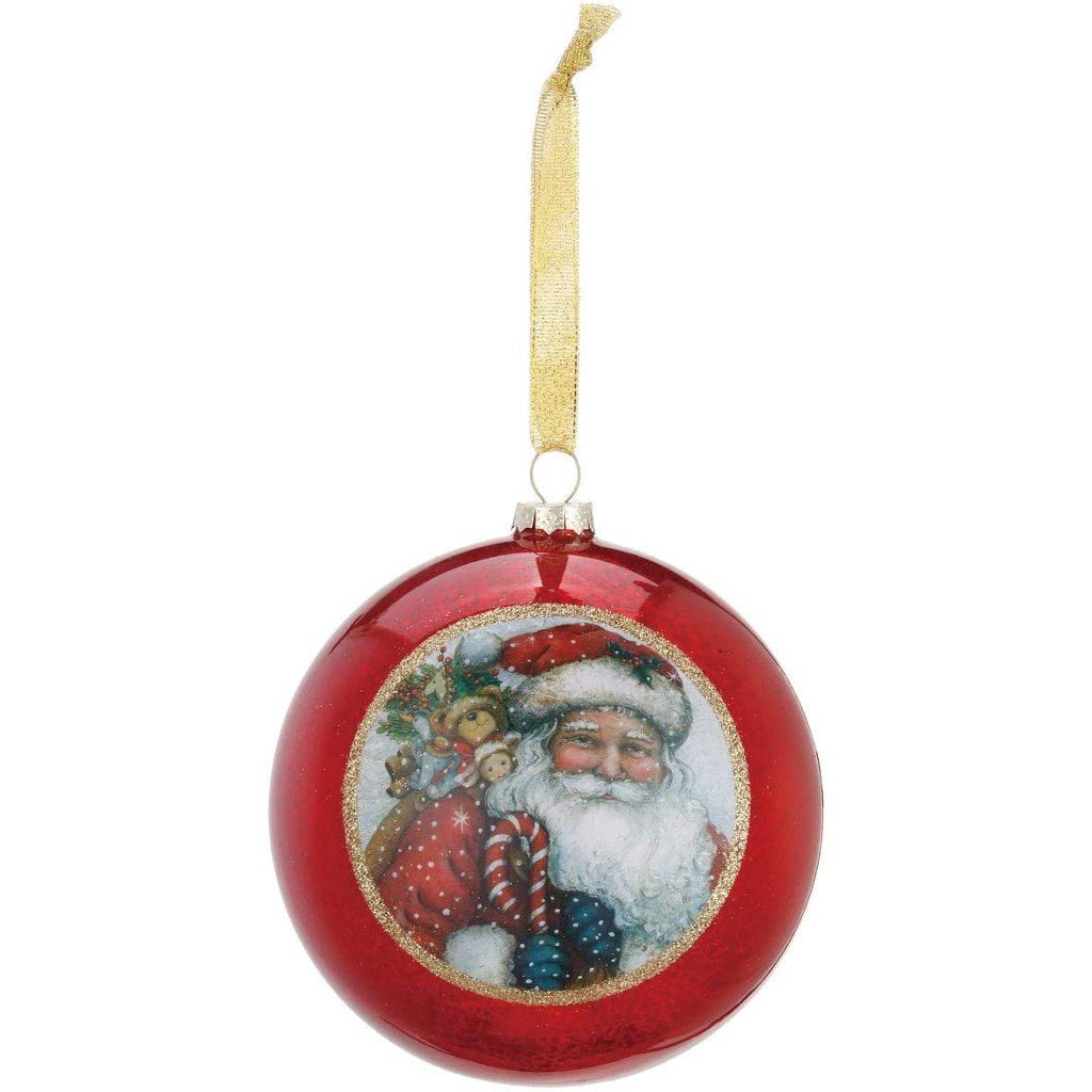 and Mrs Glittered White 3.5 Inch Glass Hanging Holiday Ball Ornament 2020170168 DEMDACO Mr