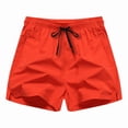 thumbnail image 5 of Shorts Women Trendy Quick Dry Shorts for Womens Summer Cooling Lightweight Shorts Elastic Waist Fitness Sports Bottoms Orange L, 5 of 7
