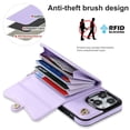 thumbnail image 3 of For Iphone 14 Pro Rfid Card Slot Phone Case With Long Lanyard(Purple),iPhone 14 Pro, 3 of 7