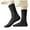 Black, variant on 5 Pairs Basic Crew Socks Comfort Fit Boot Socks for Women,Knit Thick Socks Casual Soft Cotton Blend, Solid, White