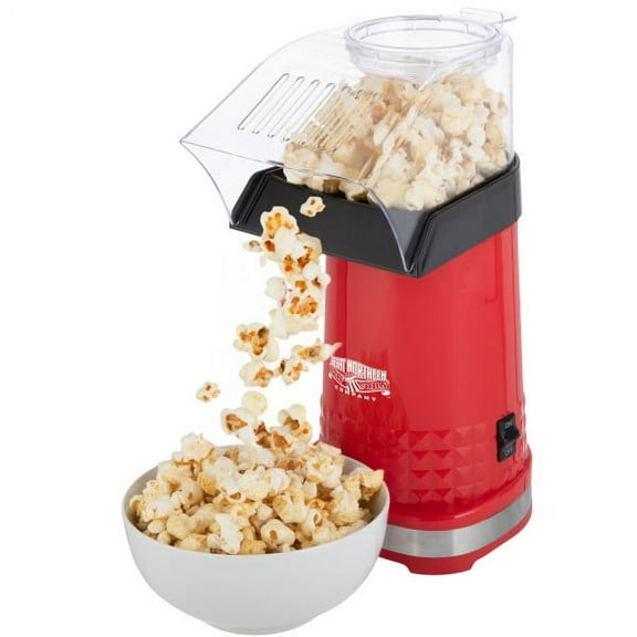 Great Northern Popcorn 1200W Oil-Free Air Popper Popcorn Machine, Red
