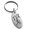 Silver, variant on Stainless Steel Letter T Initial Floral Monogram Engraved Small Oval Charm Keychain Keyring