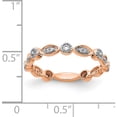 thumbnail image 2 of 14K Rose Gold Diamond Fancy Band (Size 7) Made In India rm5624-020-ra, 2 of 5