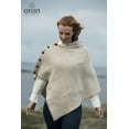 thumbnail image 2 of Aran Woollen Mills Poncho 100 % Soft Merino Wool Women`s Irish Cape with Buttons and Herringbone Pattern Made in Ireland, 2 of 5