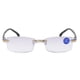 thumbnail image 4 of Gafas de lectura sin montura con borde de diamante, antiazul, de una sola pieza, gafas de lectura para hombre, de metal, 4 of 4
