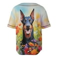 thumbnail image 2 of Welcome Spring Summer Doberman Pinscher Portrait Flower Blue Sky All Over Print 3D Baseball Shirt Doberman Dog Lover Gifts Softball Sport - 12001, 2 of 6