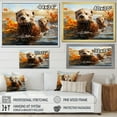 thumbnail image 4 of Designart "The Odyssey of Brown Otters" Animals Floater Framed Wall Art Print, 4 of 7