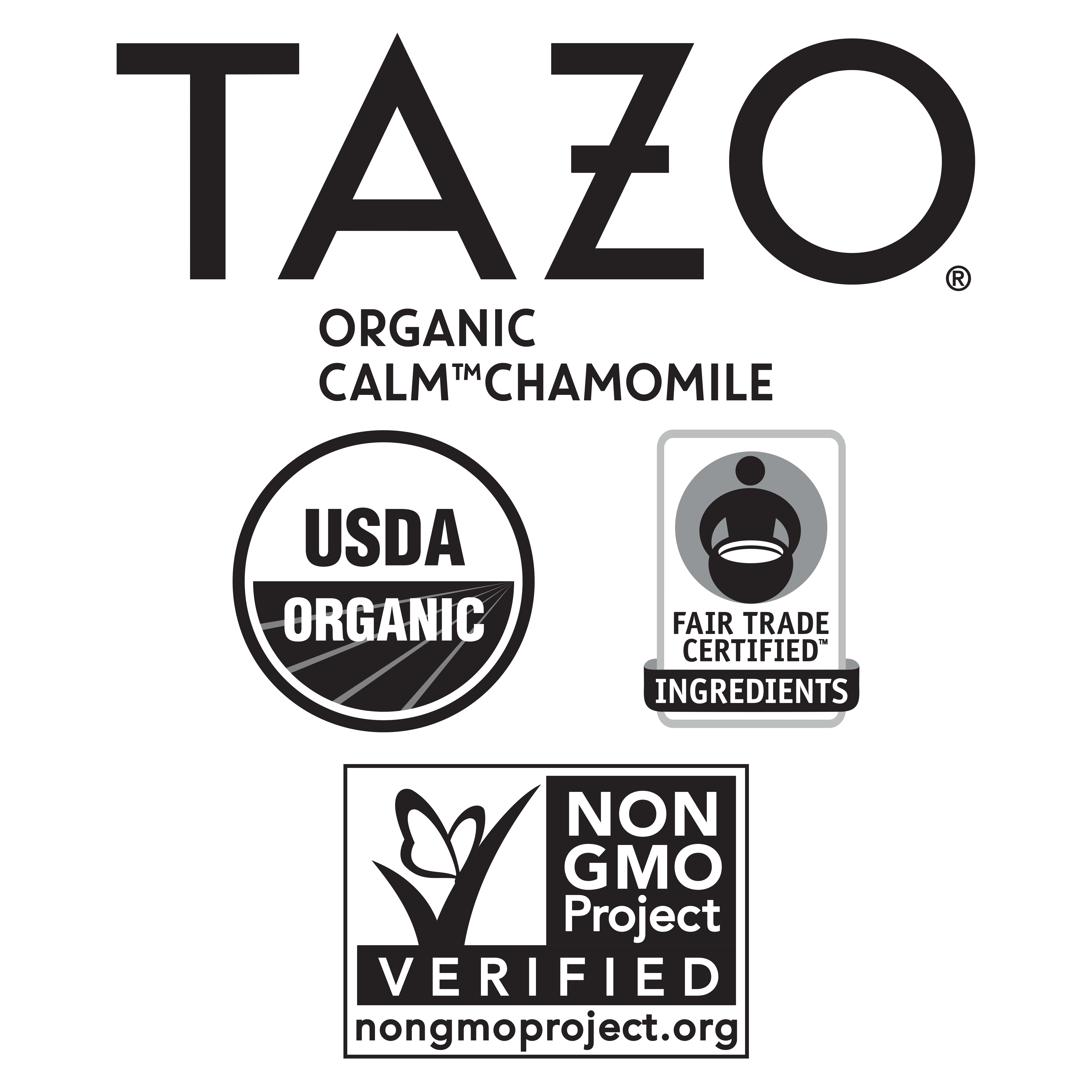 Tazo Tea - Herbal Tea Organic Calm Chamomile - Case of 6-16 Bags