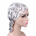 thumbnail image 2 of Bonnet de Chimiothérapie Imprimé Foulard Femme Coton Turban Musulman Extensible Perte de Cheveux Baotou Noué Couvre-Chef, 2 of 4