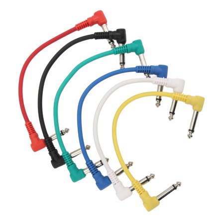 Patch Cable Instrument Fugacal Instrument Patch Cables,Pedal Cable,6Pcs Guitar Effect Cable ...